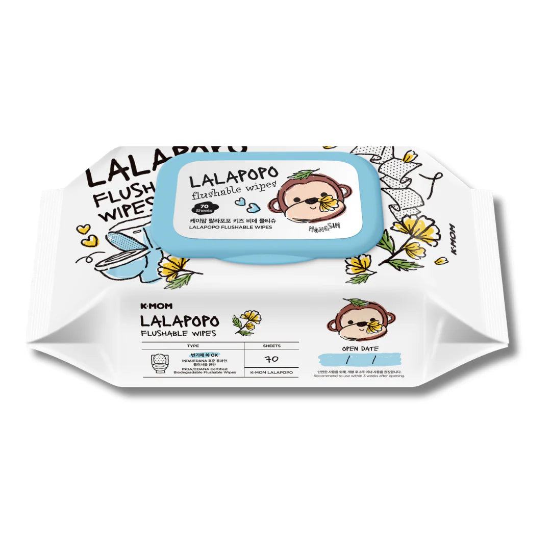 Lalapopo Organic Wet Flushable Wipes