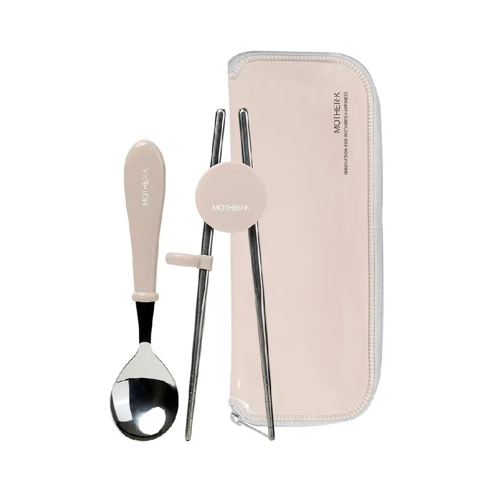 Mother-K Stainless Steel Spoon & Chopsticks With Pouch