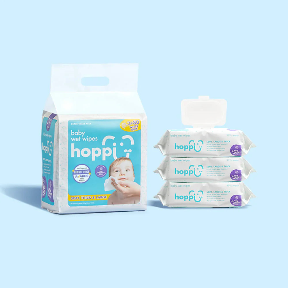 Baby Wet Wipes (80 wipes x3)
