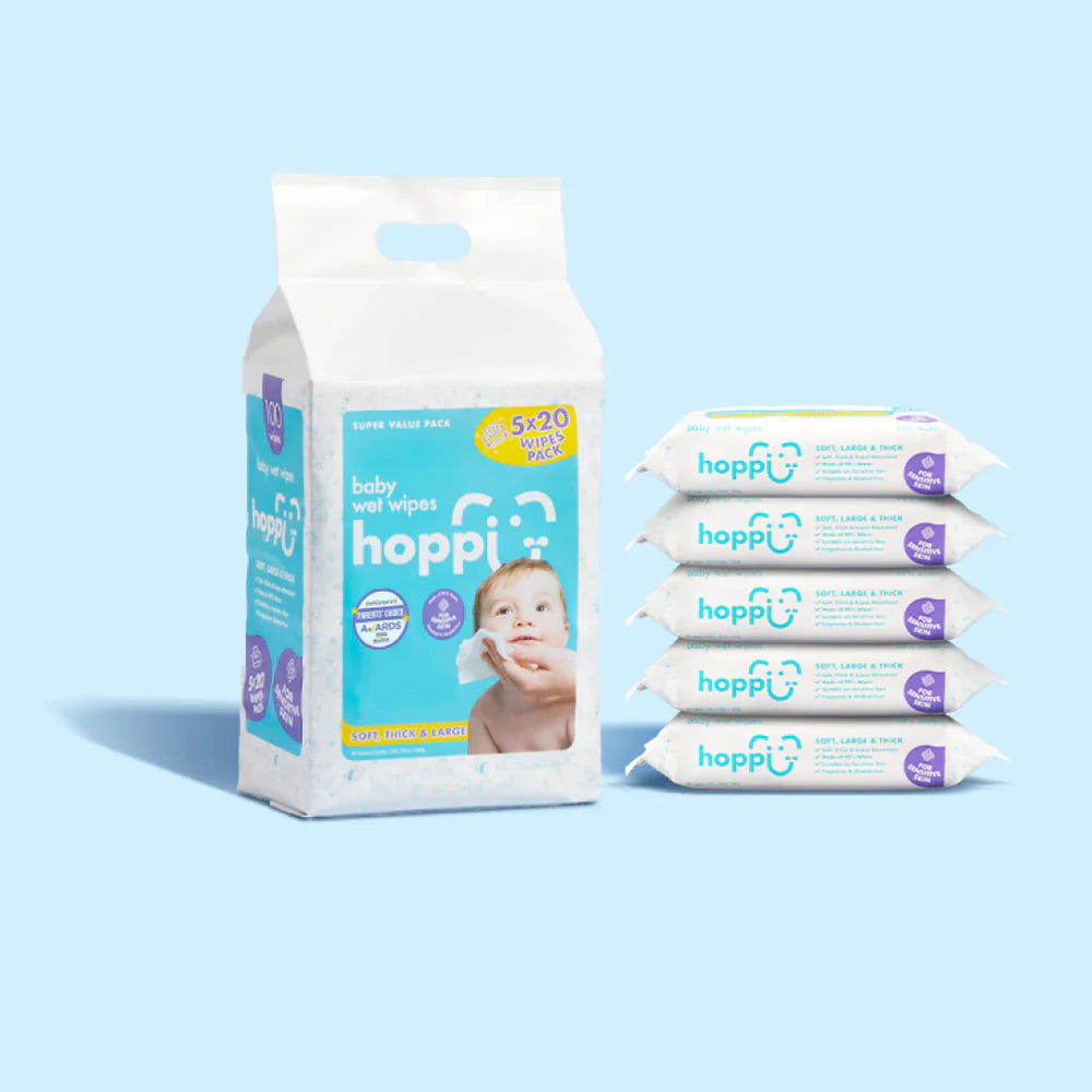 Baby Wet Wipes (20 wipes x5)