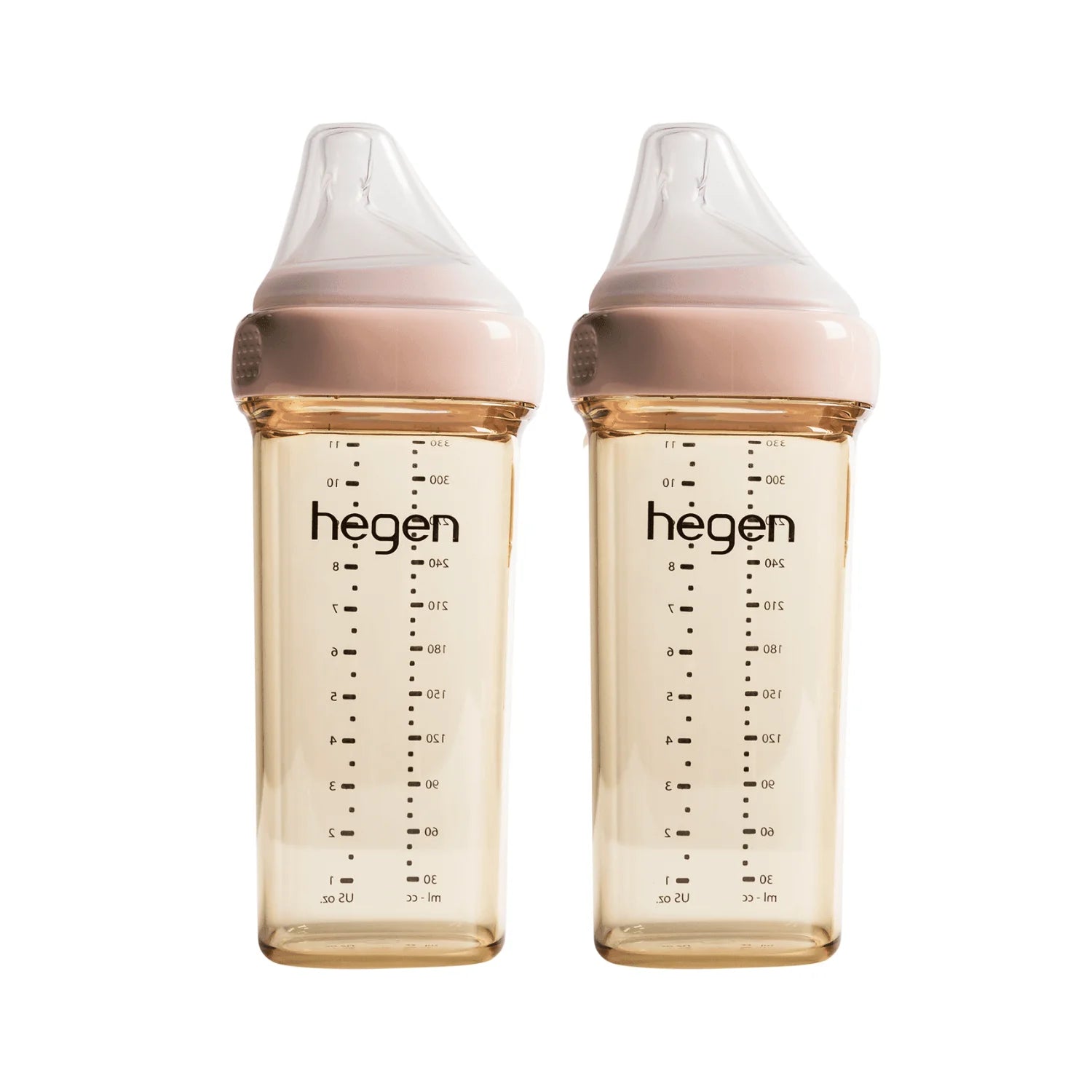Hegen PCTO™ 330ml Feeding Bottle PPSU (Fast Flow) (2-Pack) - PINK