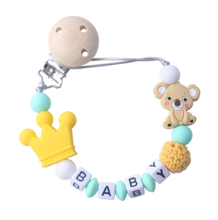 Silicone Beads Baby Pacifier Clip