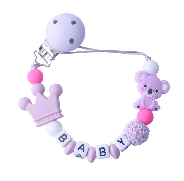 Silicone Beads Baby Pacifier Clip