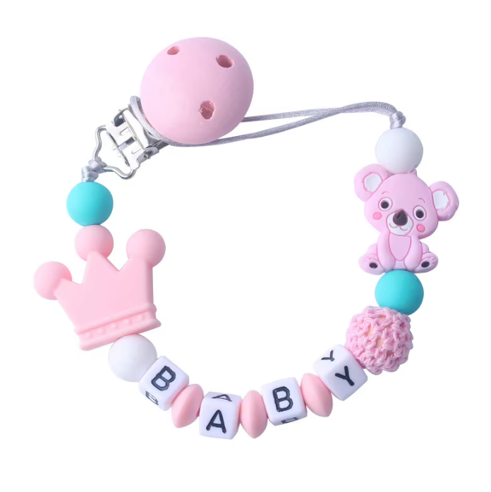 Silicone Beads Baby Pacifier Clip