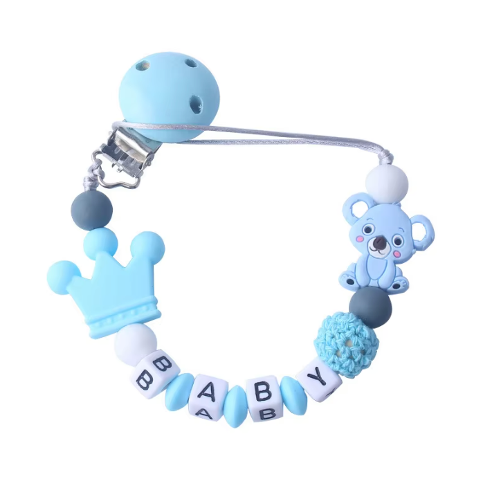 Silicone Beads Baby Pacifier Clip