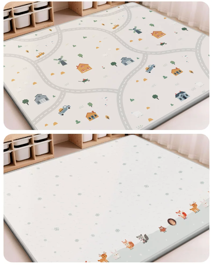 Double Sided Play Mat - Houses & Snow