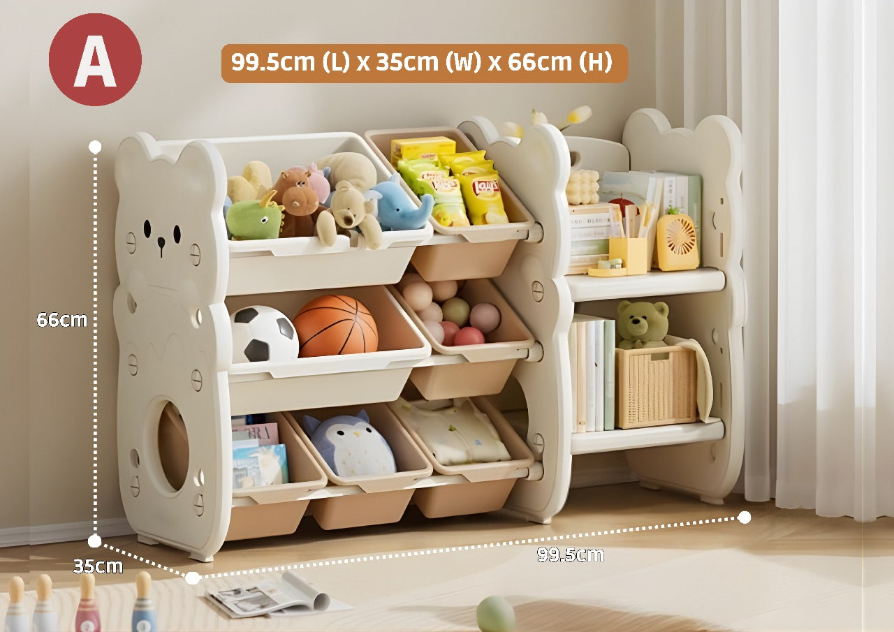 Toy Storage Rack (Cute Bear Theme)