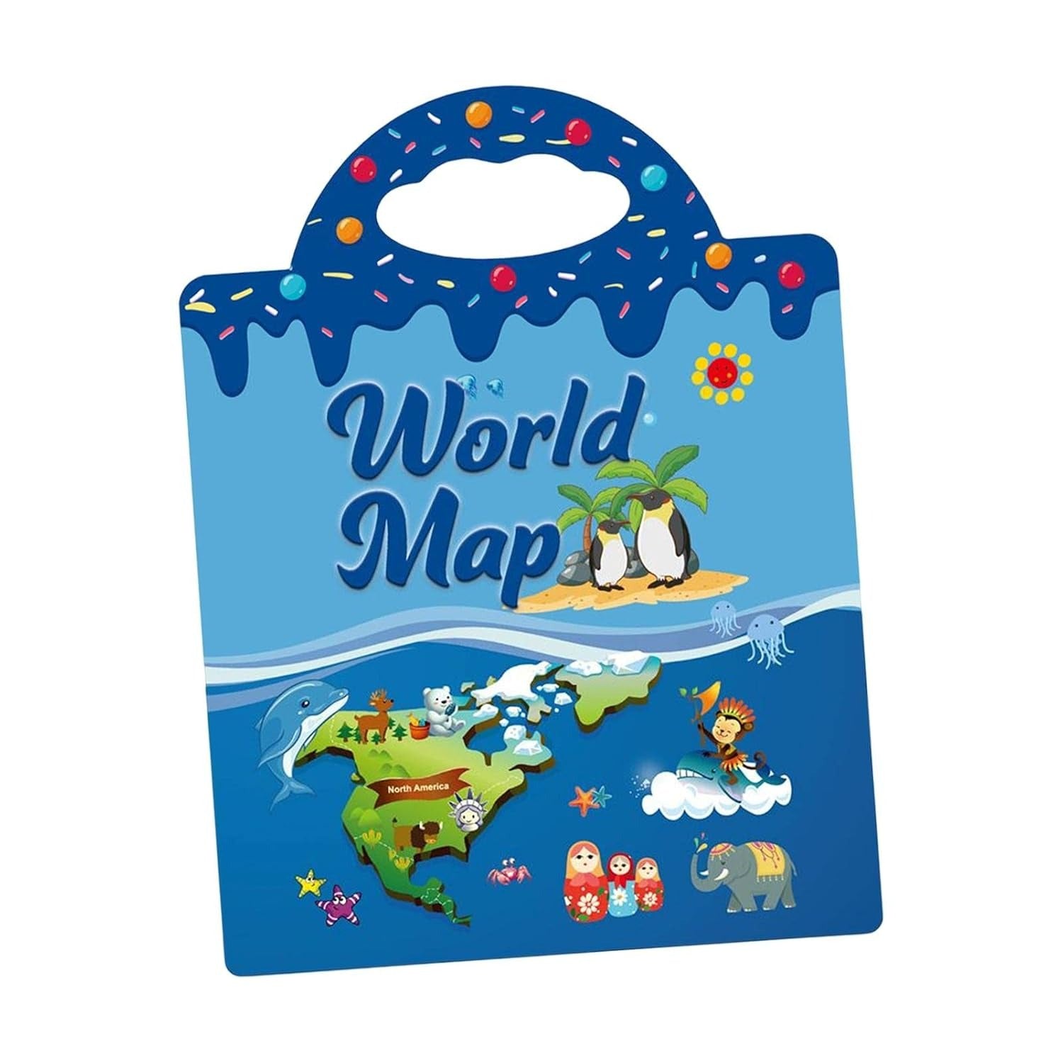 World Map - Sticker Book Designs Educational Learning