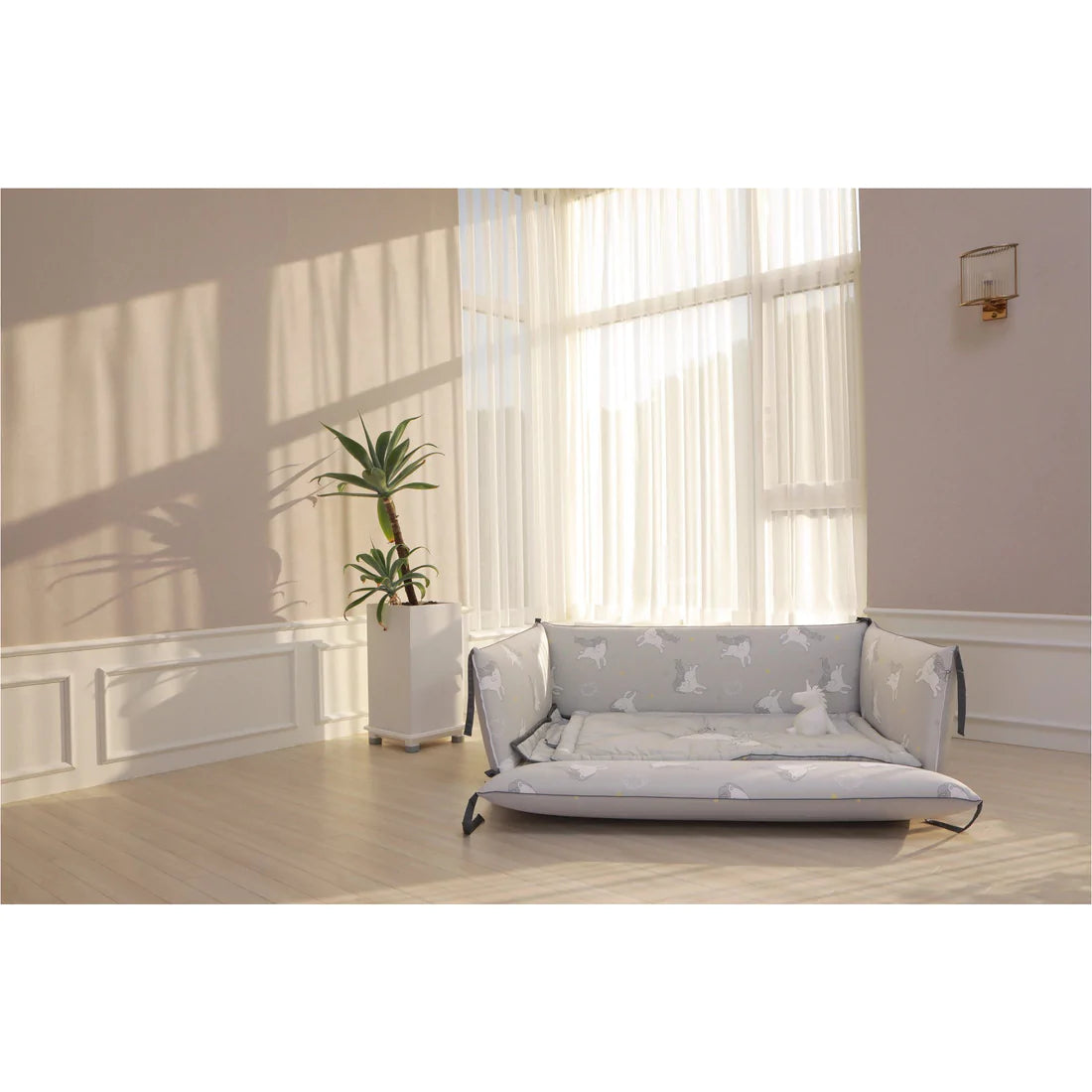 Unicorn - Microfibre Bumper Bed (L SIZE, BED ONLY)