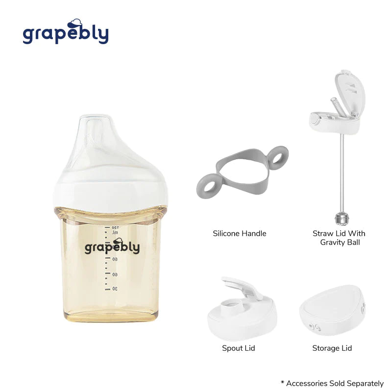 Grapebly Triangle PPSU Feeding Bottle 150ml/ 5oz