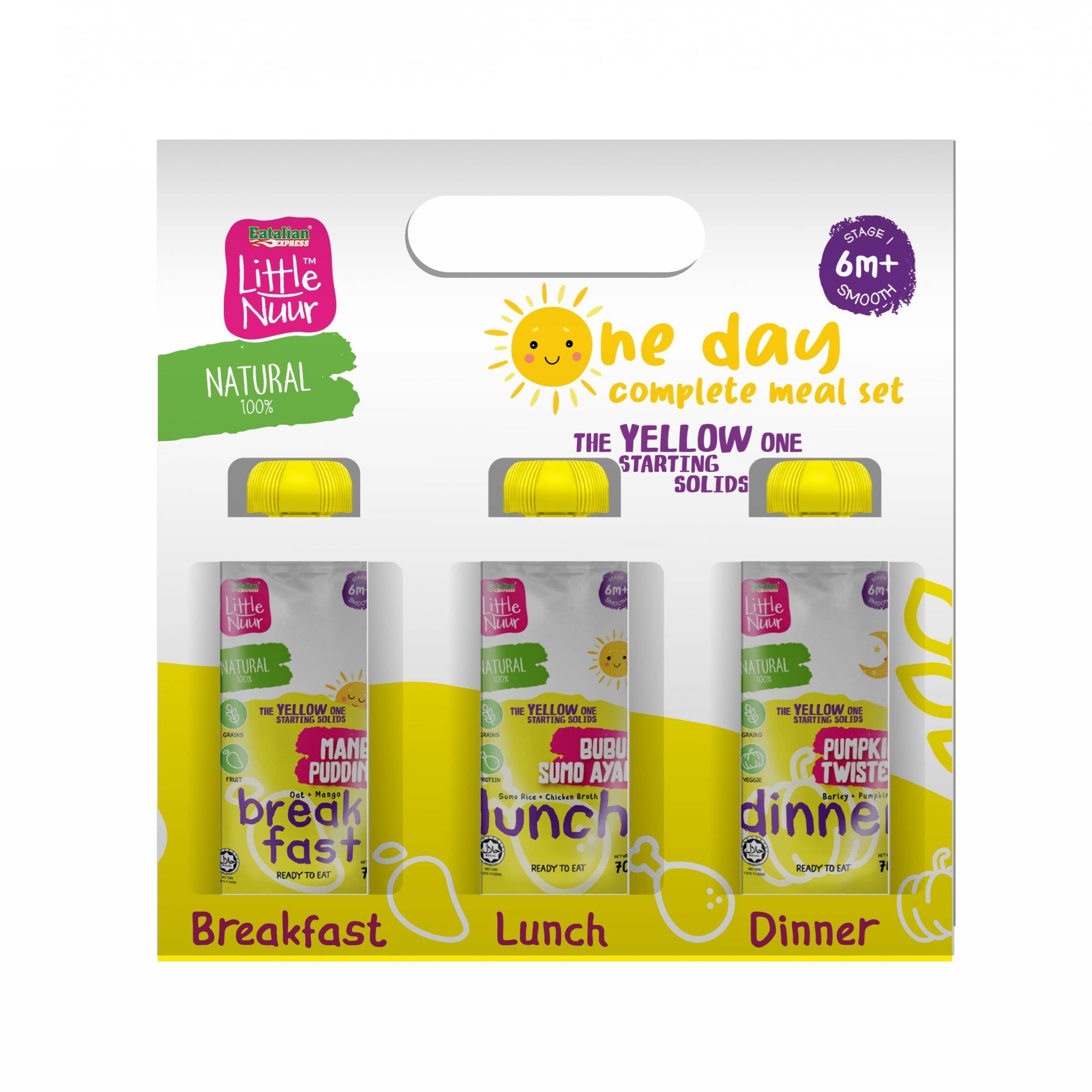 Little Nuur One Day Complete Meal Set - The Yellow One