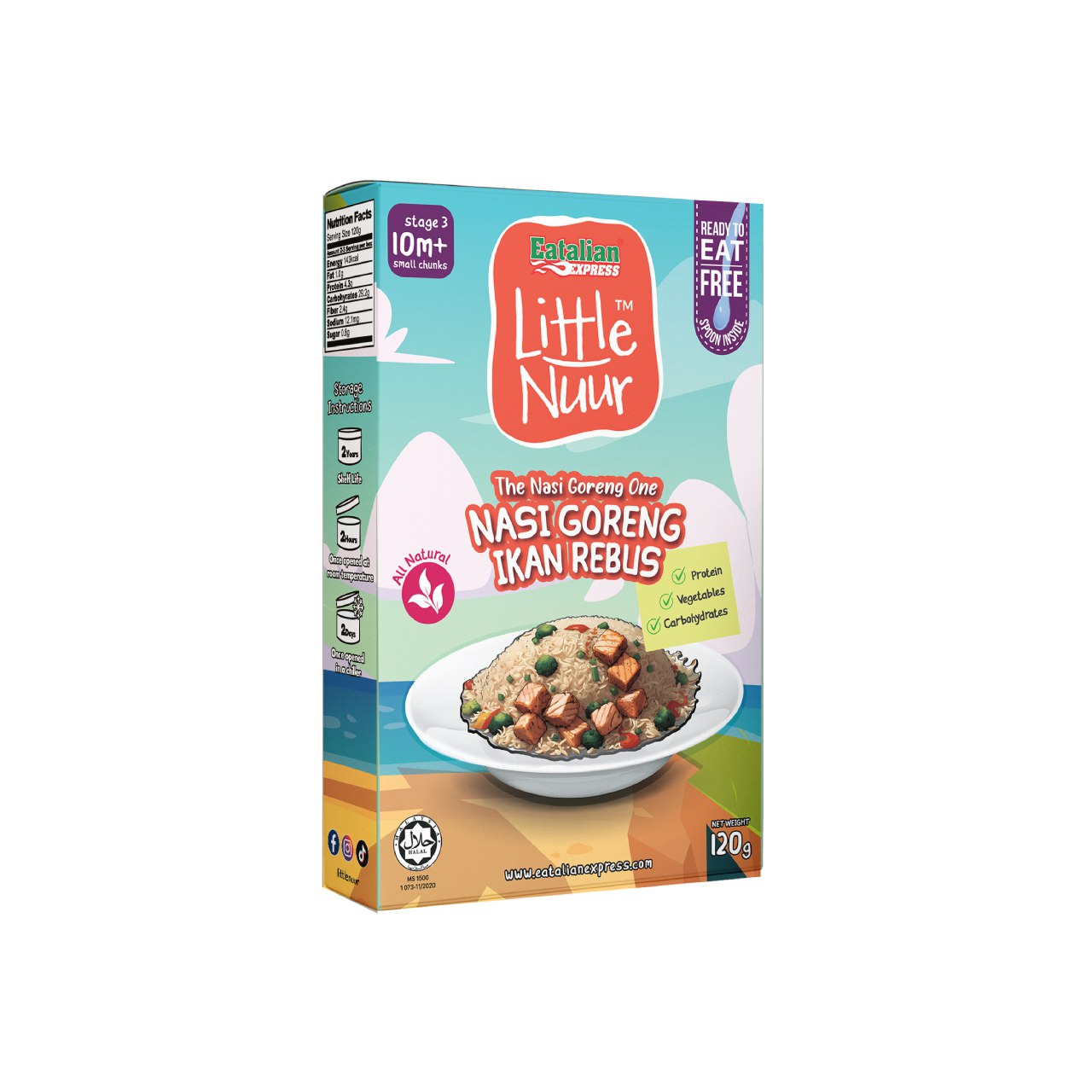 Little Nuur Ready To Eat - Nasi Goreng Ikan Rebus (10m+)