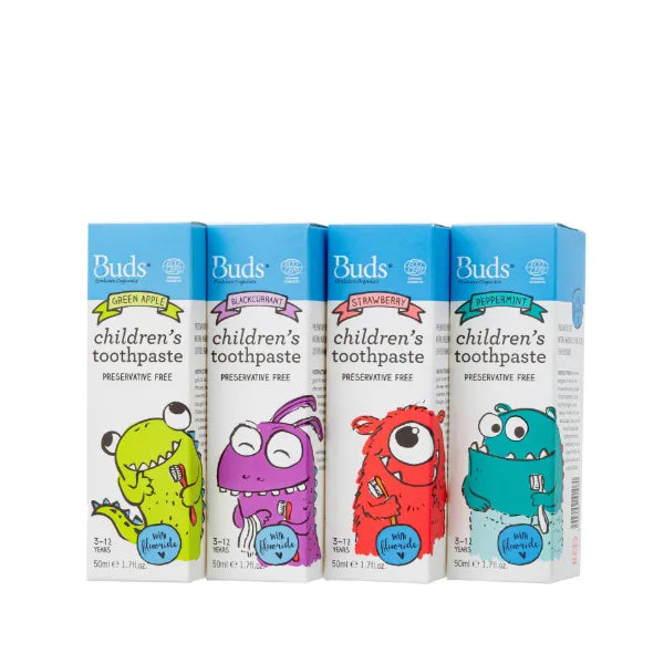 Buds Children's Toothpaste with Fluoride 50ml [3-6 Years Old]