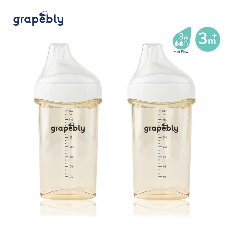 Grapebly PPSU Feeding Bottle 240ml / 8oz (Twin Bundle)