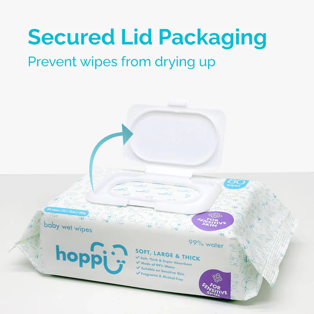 Baby Wet Wipes (80 wipes x3)