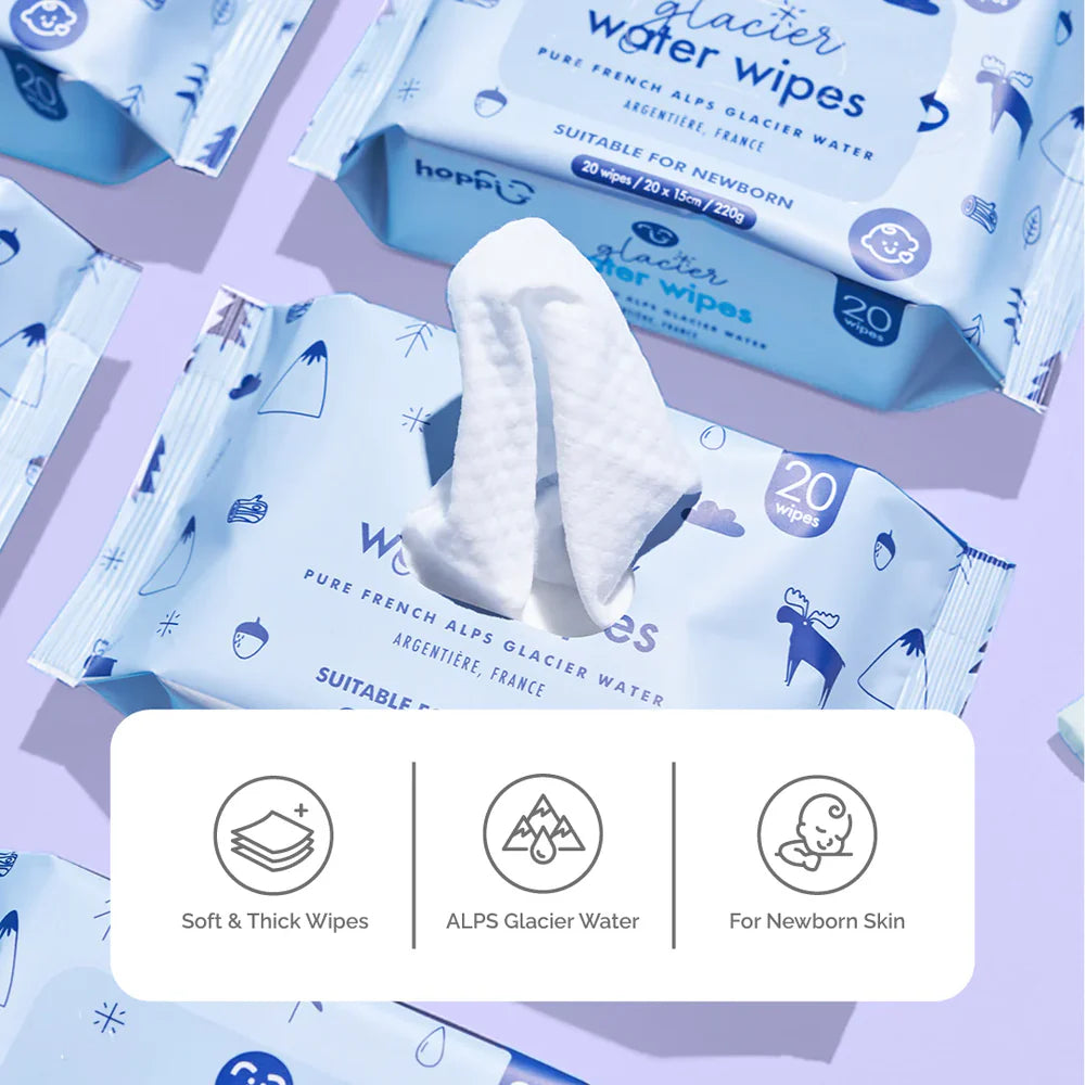 Glacier Water Wipe (20 sheets x 5)