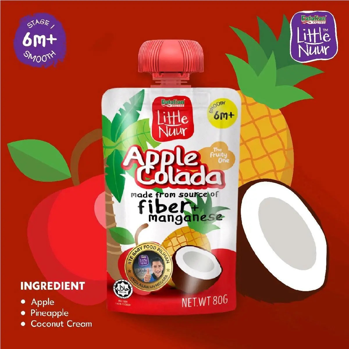 Little Nuur Apple Colada 80g (From 6months+)