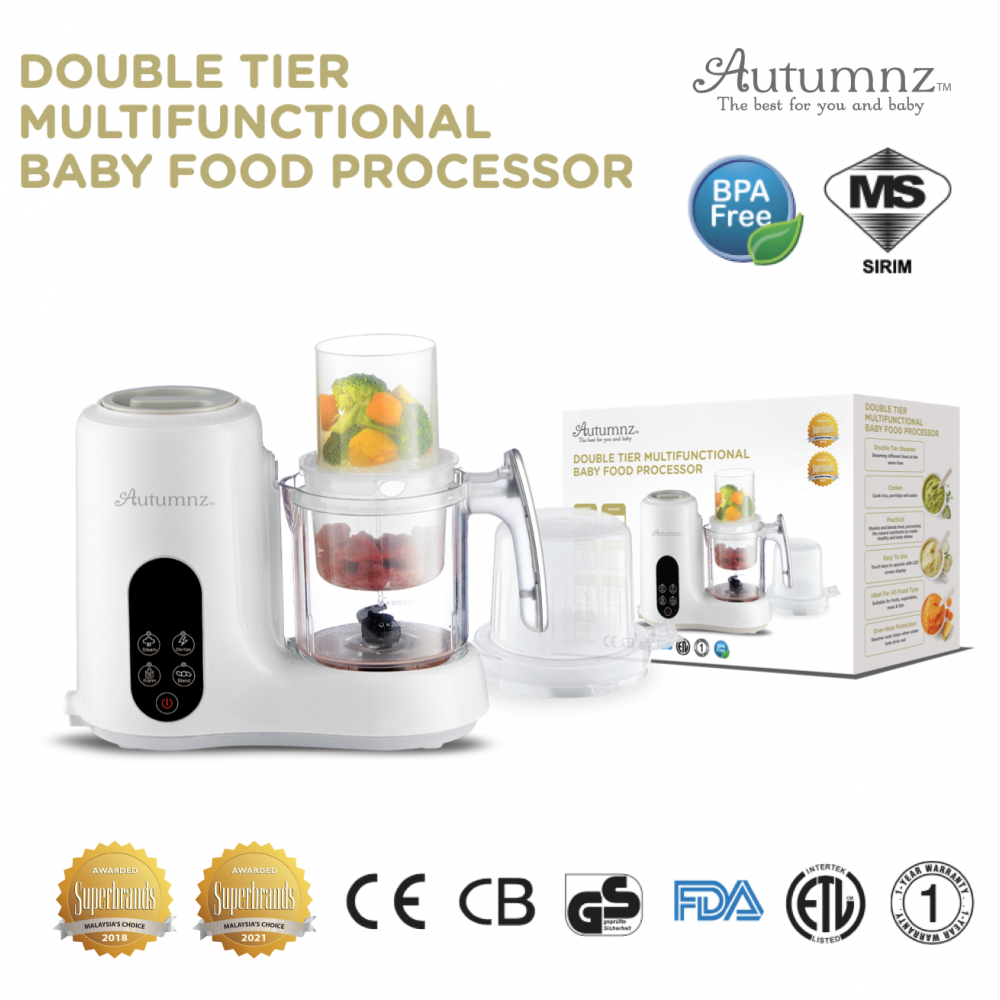 Autumnz Double Tier Multifunctional Baby Food Processor