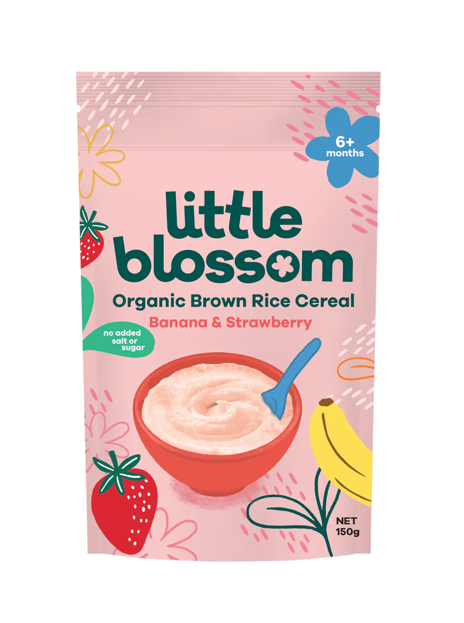 Organic Brown Rice Cereal- Banana Strawberry