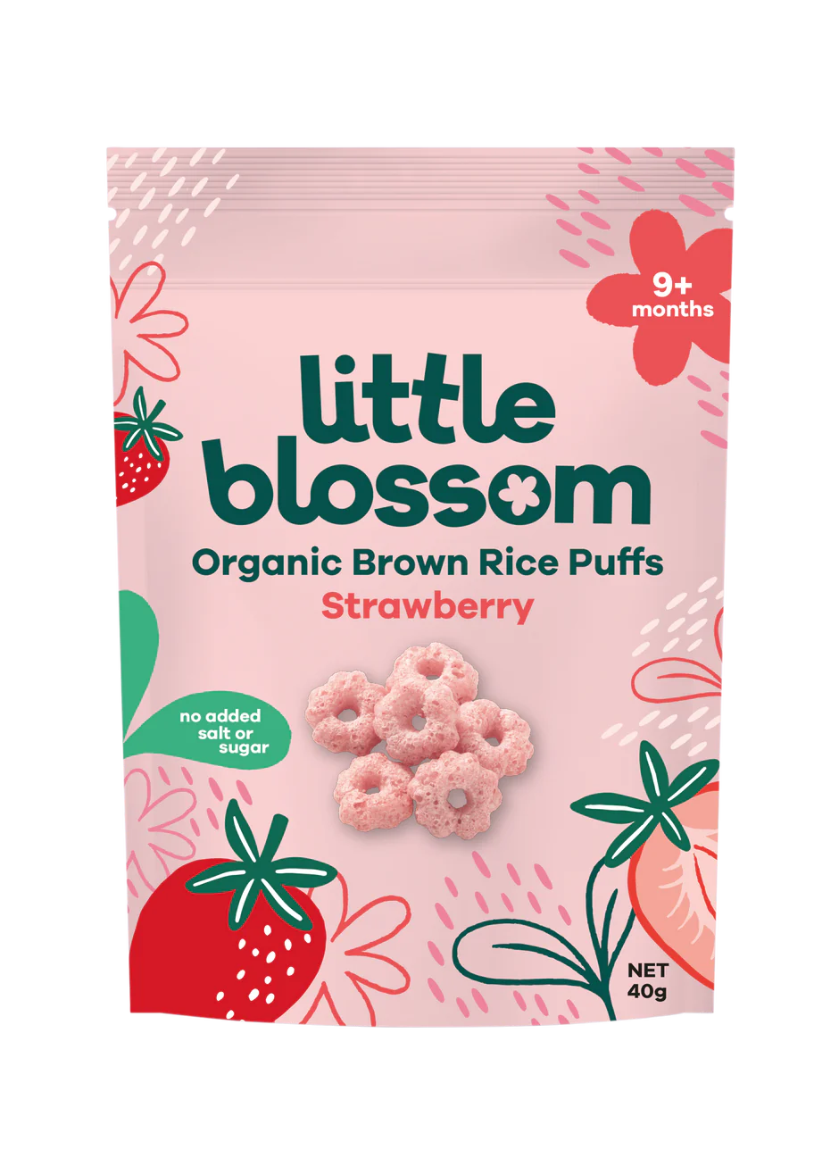 Organic Brown Rice Puffs - Strawberry