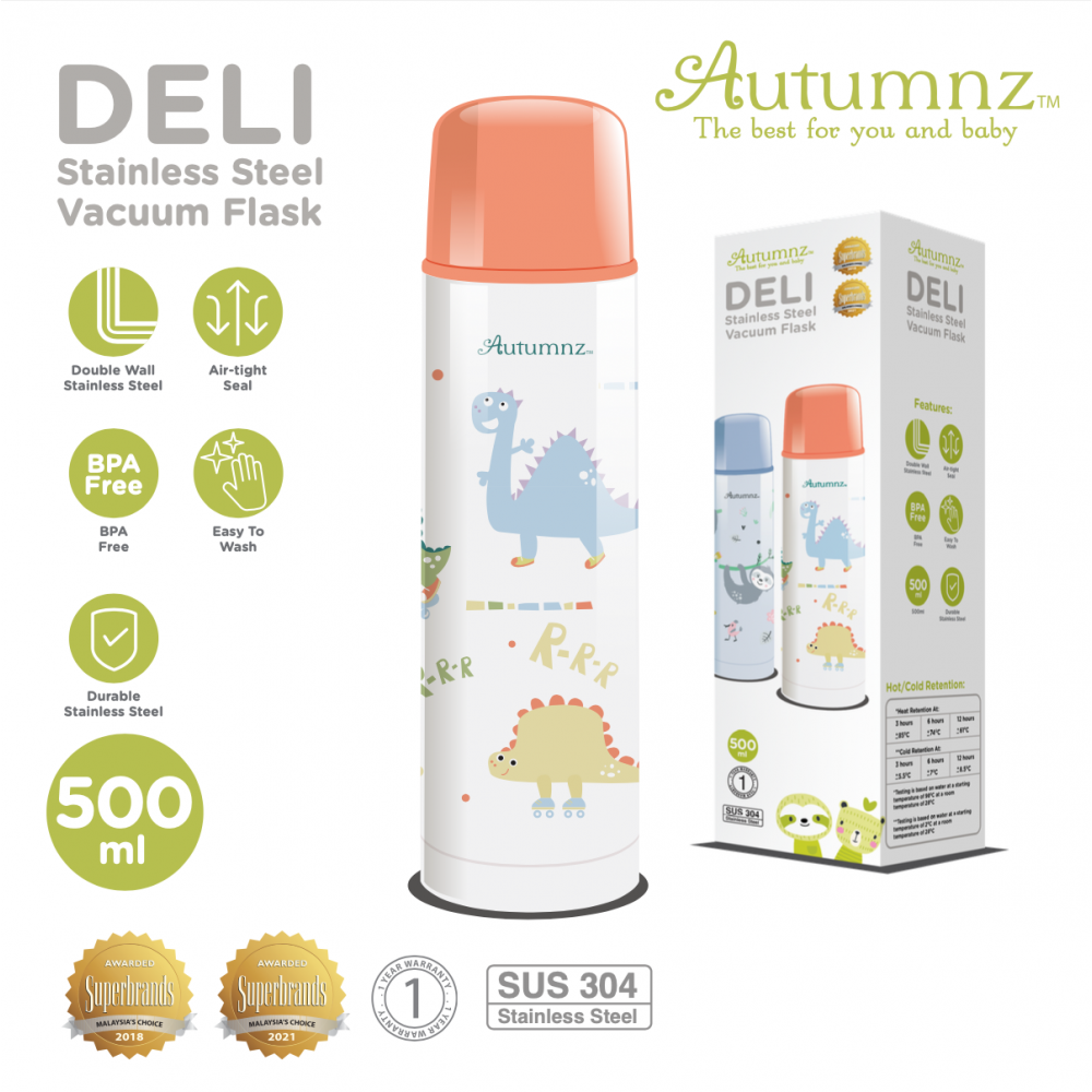 Autumnz DELI Stainless Steel Vacuum Flask (500ml)