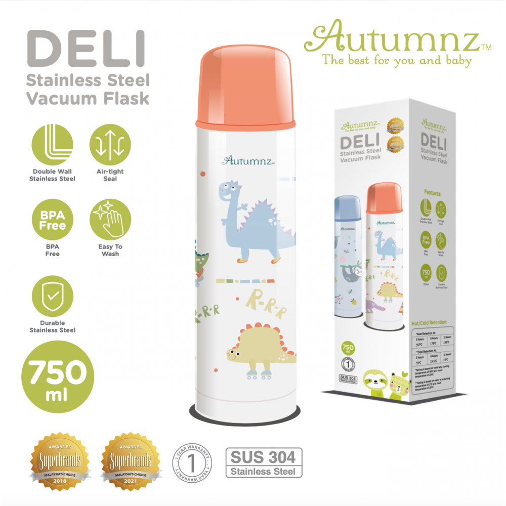 Autumnz DELI Stainless Steel Vacuum Flask 750ml