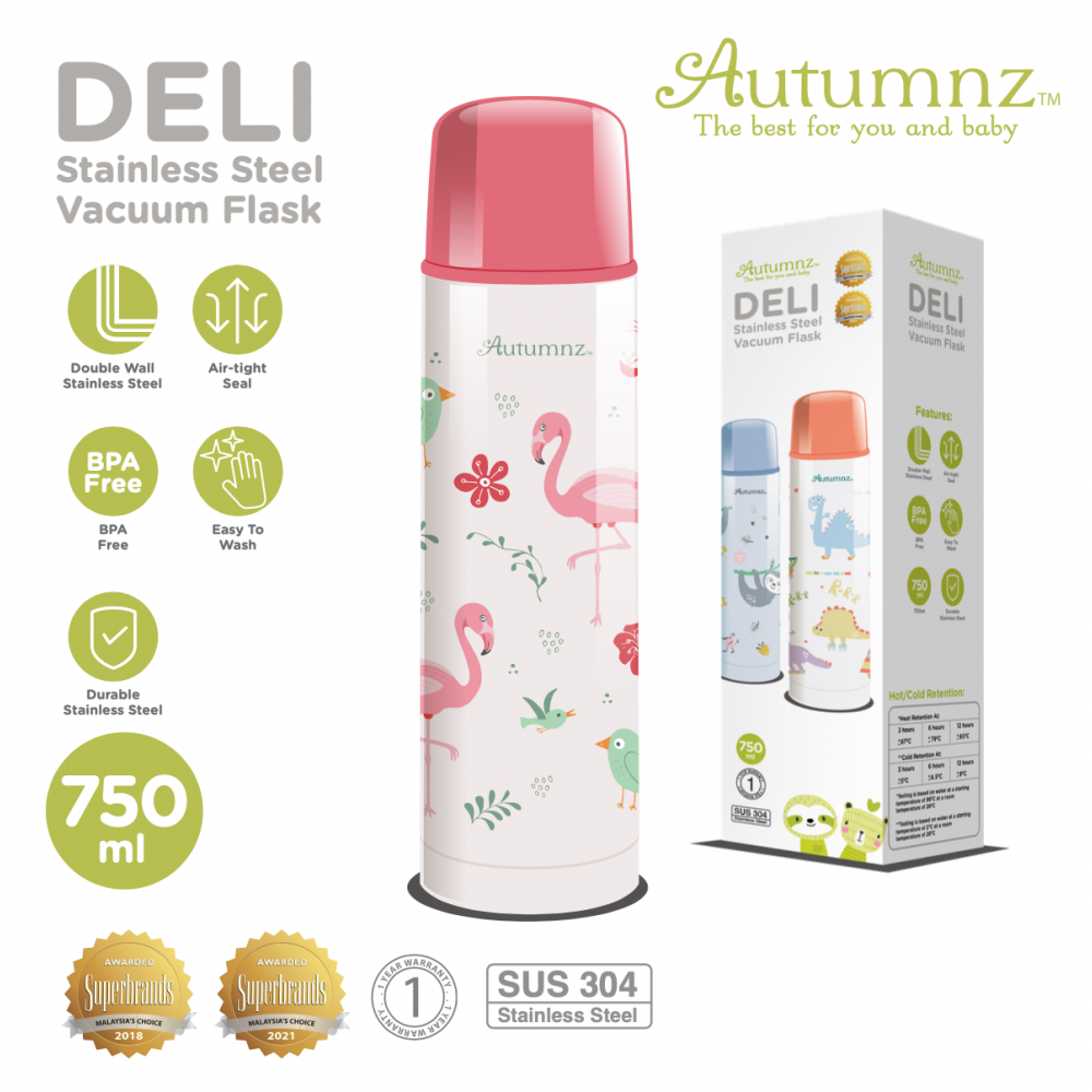 Autumnz DELI Stainless Steel Vacuum Flask 750ml