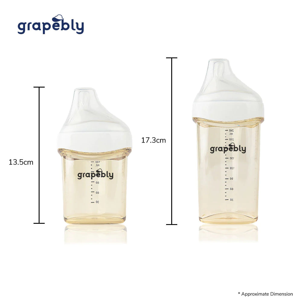 Grapebly PPSU Anti Colic Feeding Bottle Starter Bundle | For Newborn & 3 Month+