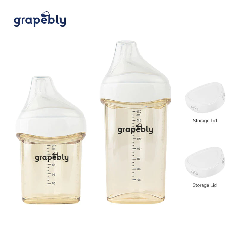 Grapebly PPSU Anti Colic Feeding Bottle Starter Bundle | For Newborn & 3 Month+