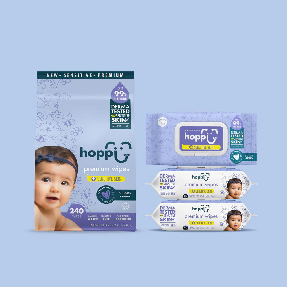 Hoppi Premium Wipes [German Dermatologically Tested] with Halal Certified