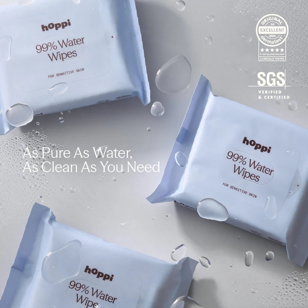 Hoppi 99% Water Wipes (20 sheets x5)