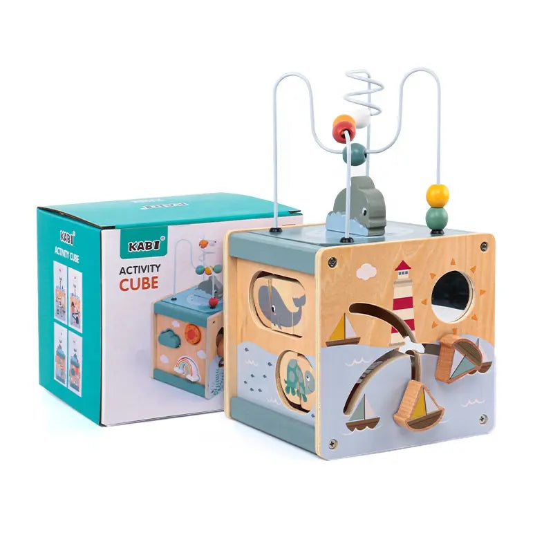 Wooden Activity Cube