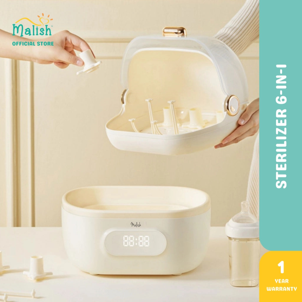 Malish 6-in-1 Baby Bottle Sterilizer and Dryer