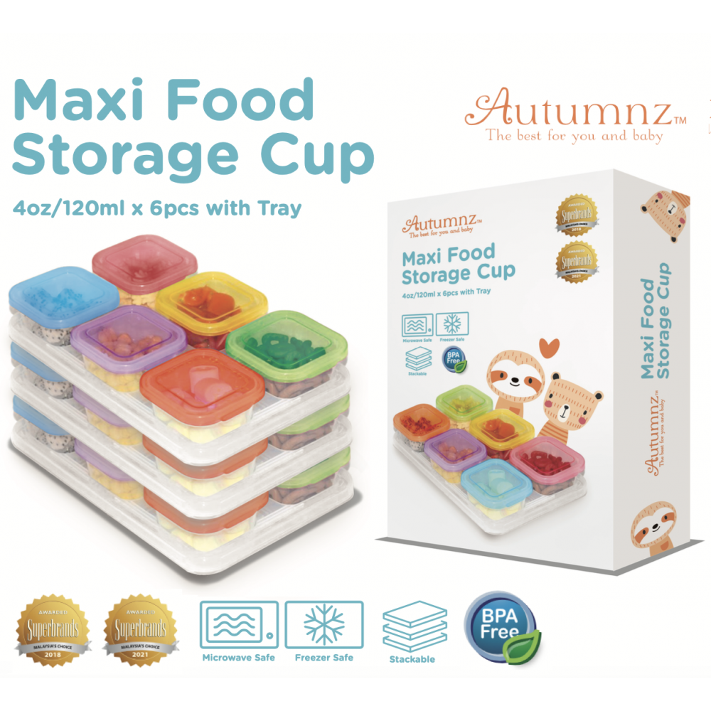 Autumnz Maxi Food Storage Cup (4oz x 6pcs)