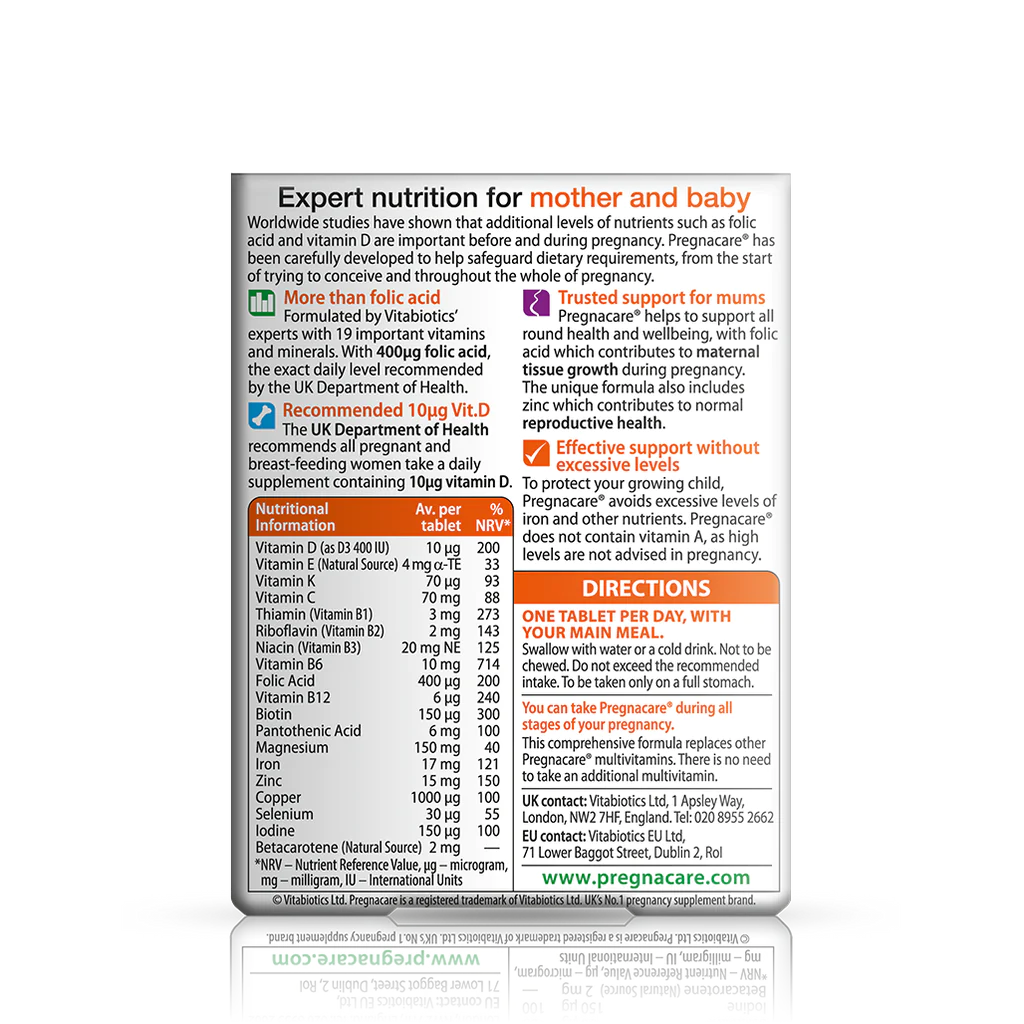 Vitabiotics Pregnacare Original - 30 Tablets