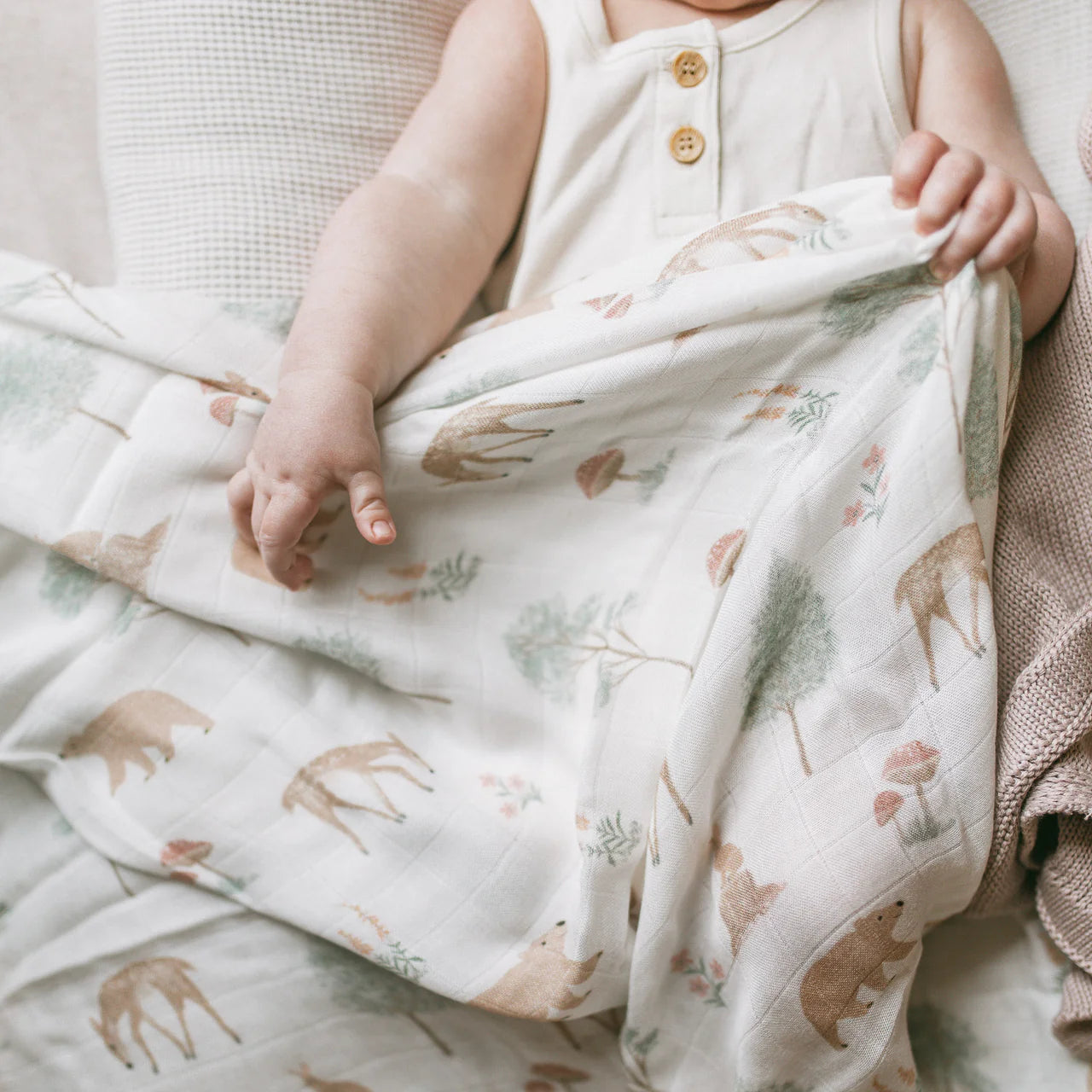 Forest Animal - Organic Bamboo Swaddle