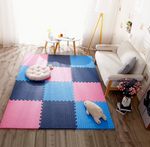 Foam Floor Mat- Blue + Pink
