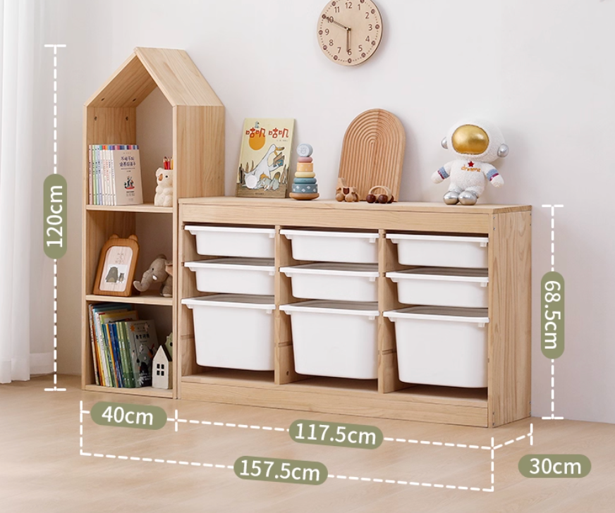 Lumi Wooden Toy Storage