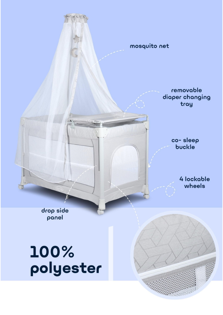 Comfy Baby® Luna Travel Cot