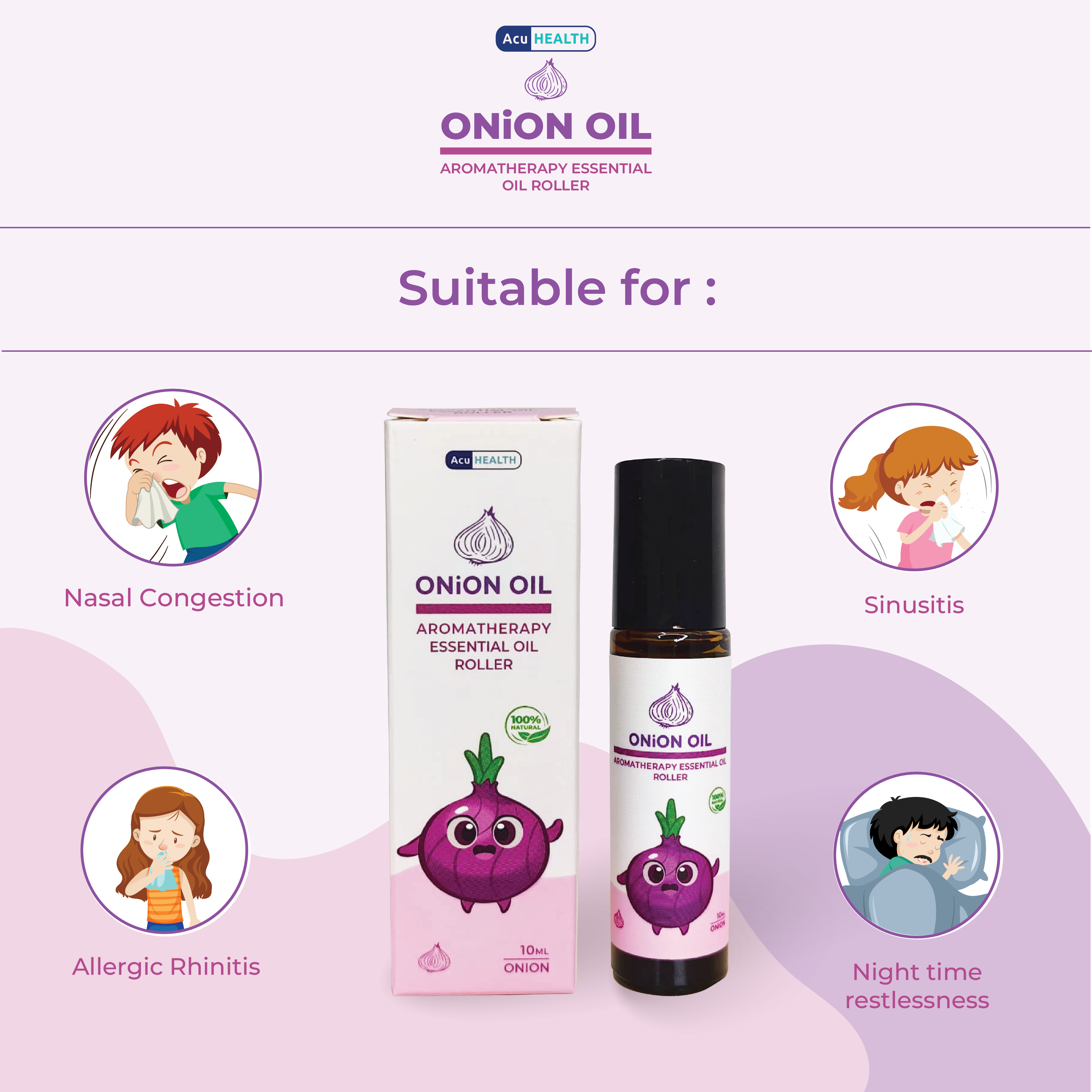 Acuhealth Onion Oil Roller Aromatherapy