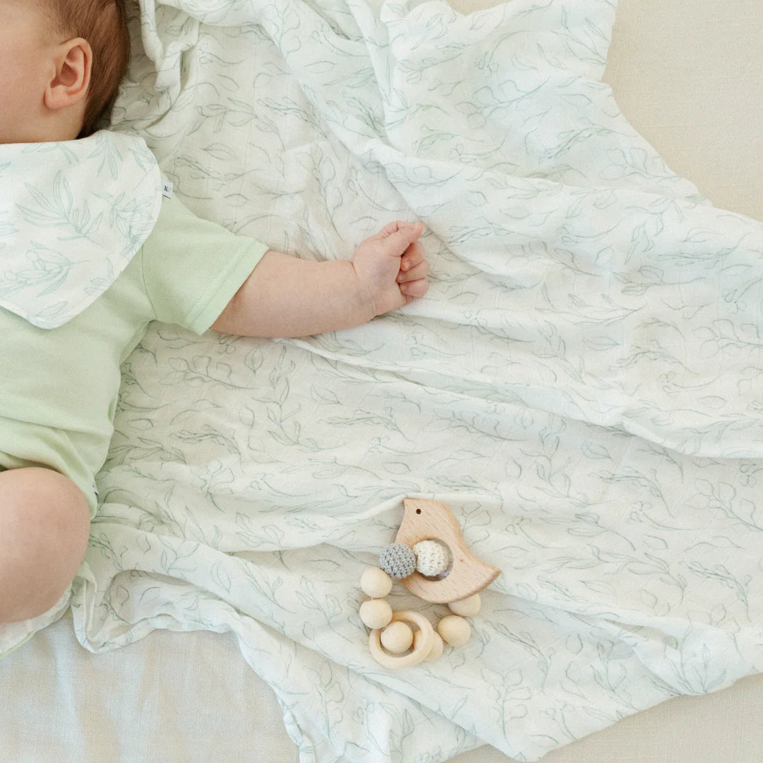 Gentle Leaf - Organic Bamboo Swaddle