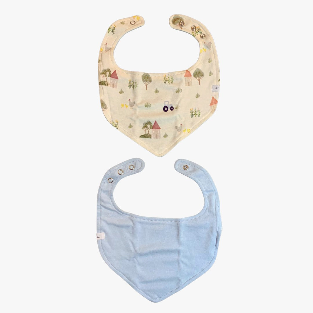 Spring Farm- 2-Pc Bandana Bib