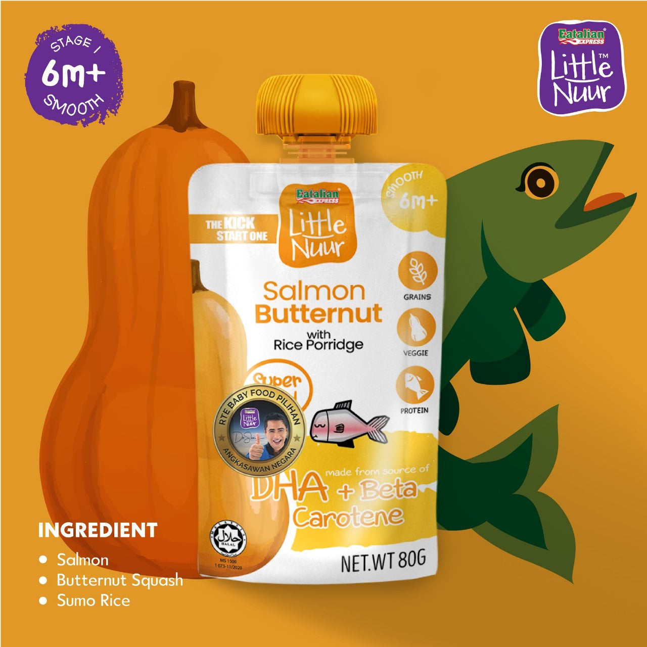 Little Nuur The Kickstart One- Salmon Butternut (6m+)