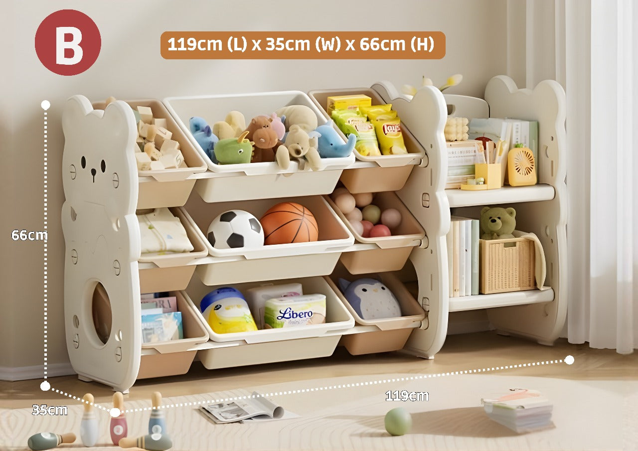 Toy Storage Rack (Cute Bear Theme)