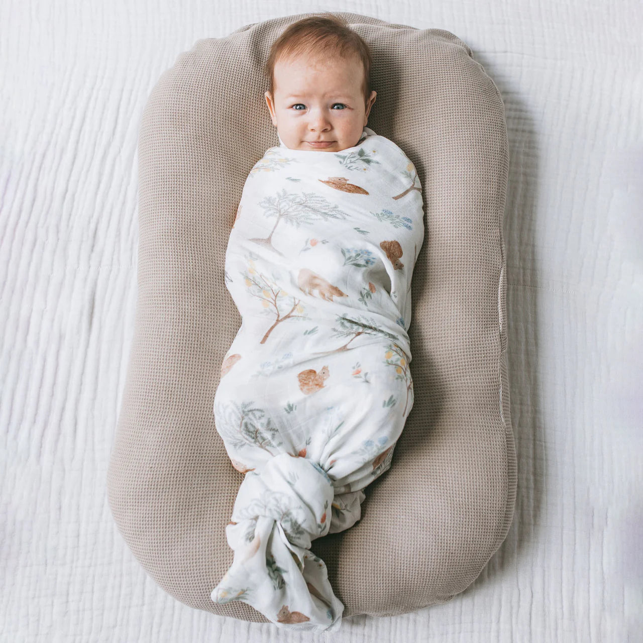 Woodland Citrus - Organic Bamboo Swaddle