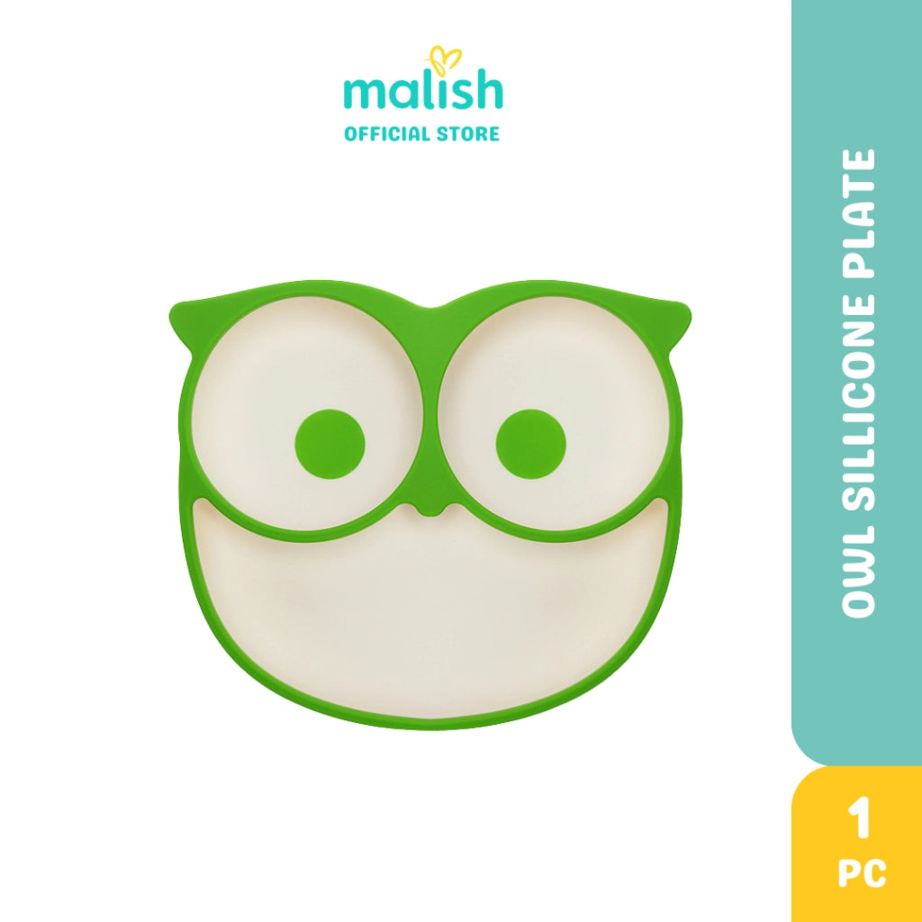 Malish Owl Silicone Baby Plate