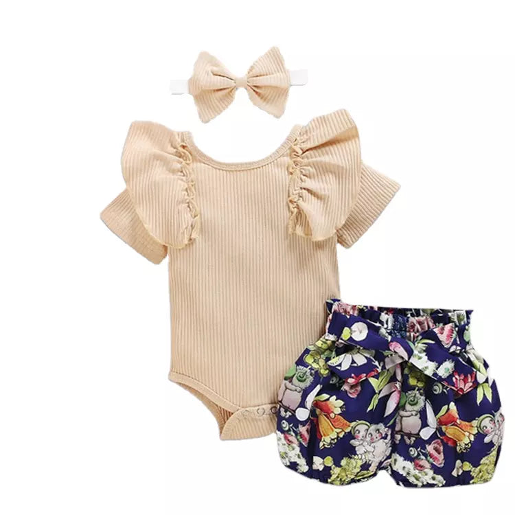 Two-Piece Cute Outfit With Bow Headband