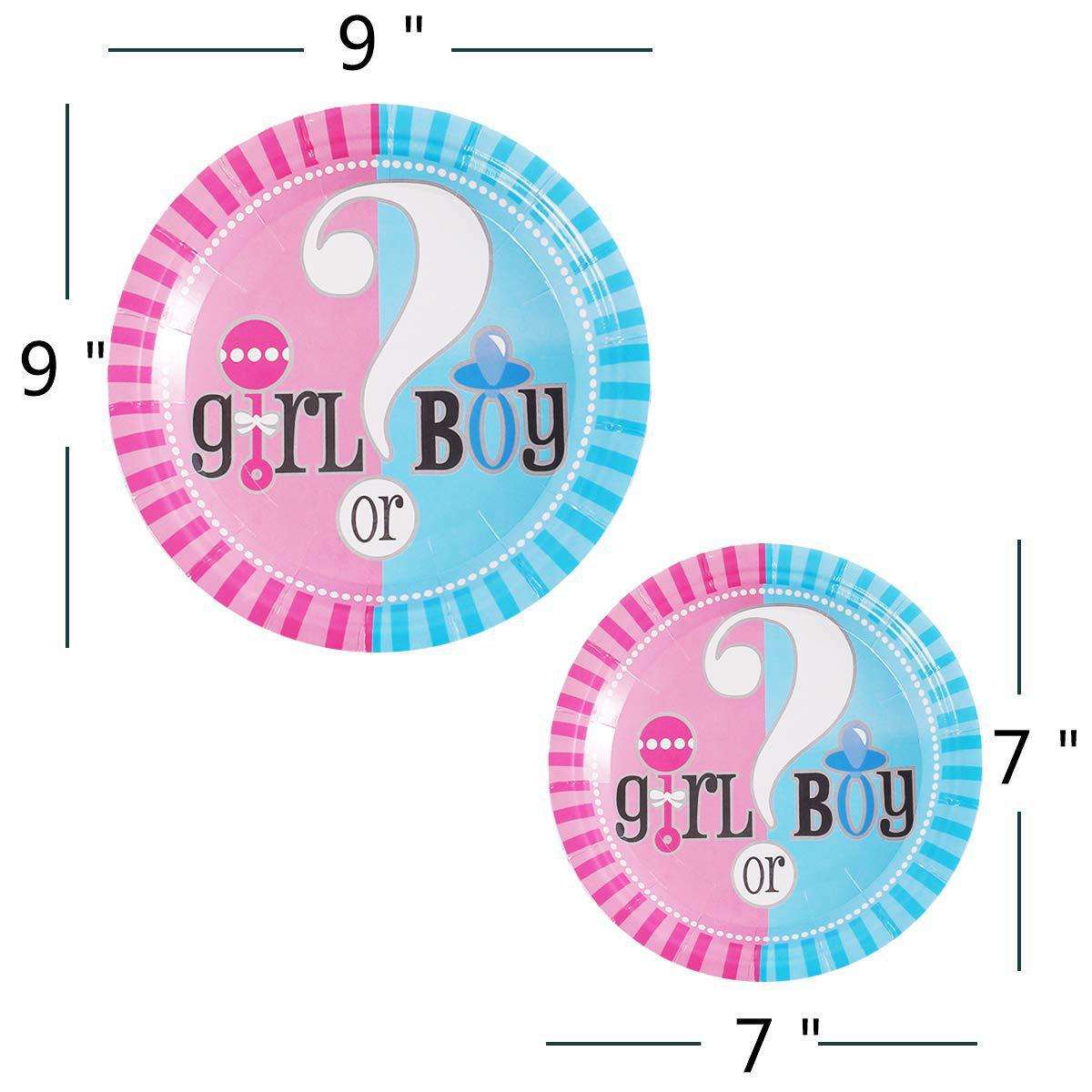 Gender Reveal Baby Shower Party Tablewares Set