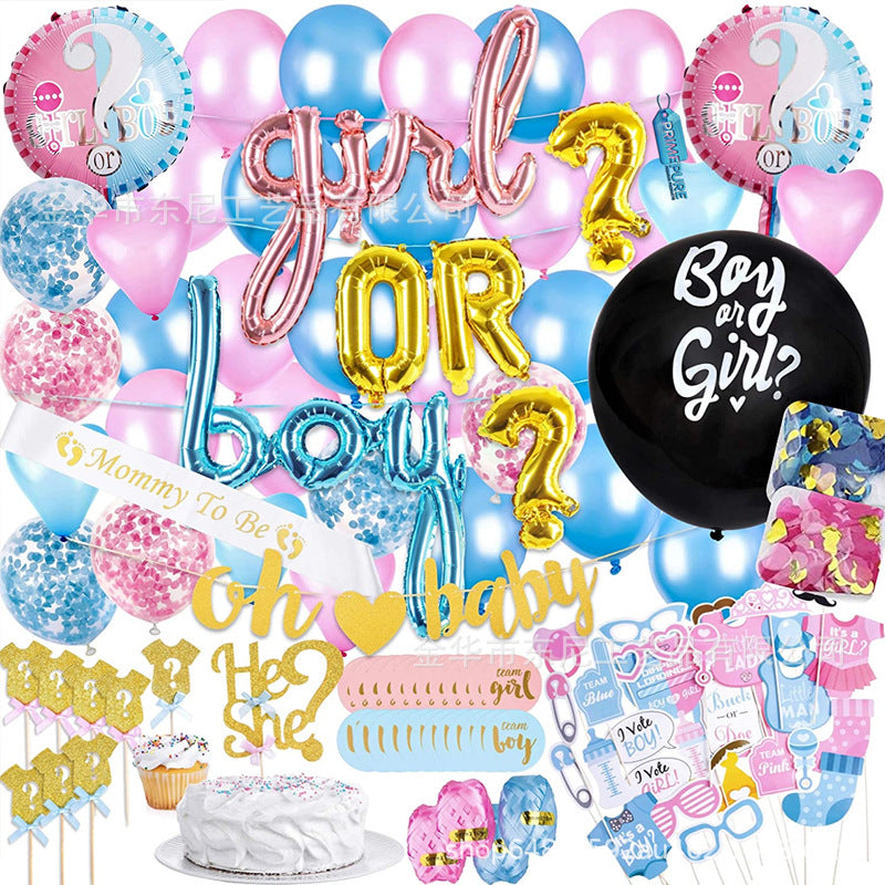 Premium Gender Reveal Baby Shower Decoration Set