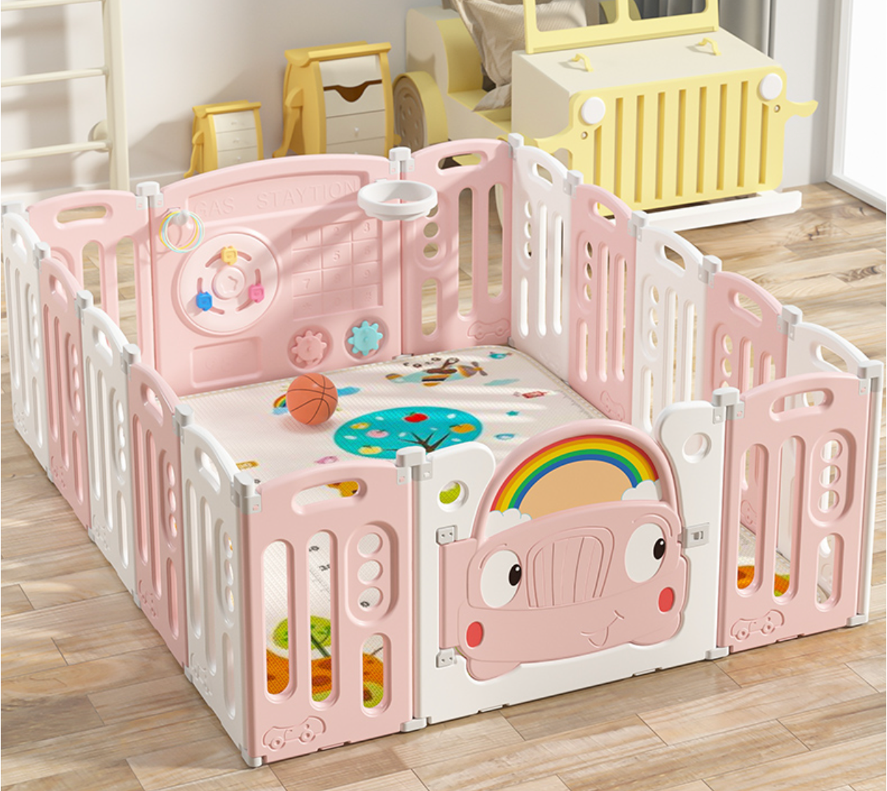 Cute Themed Indoor Fenced Playpen